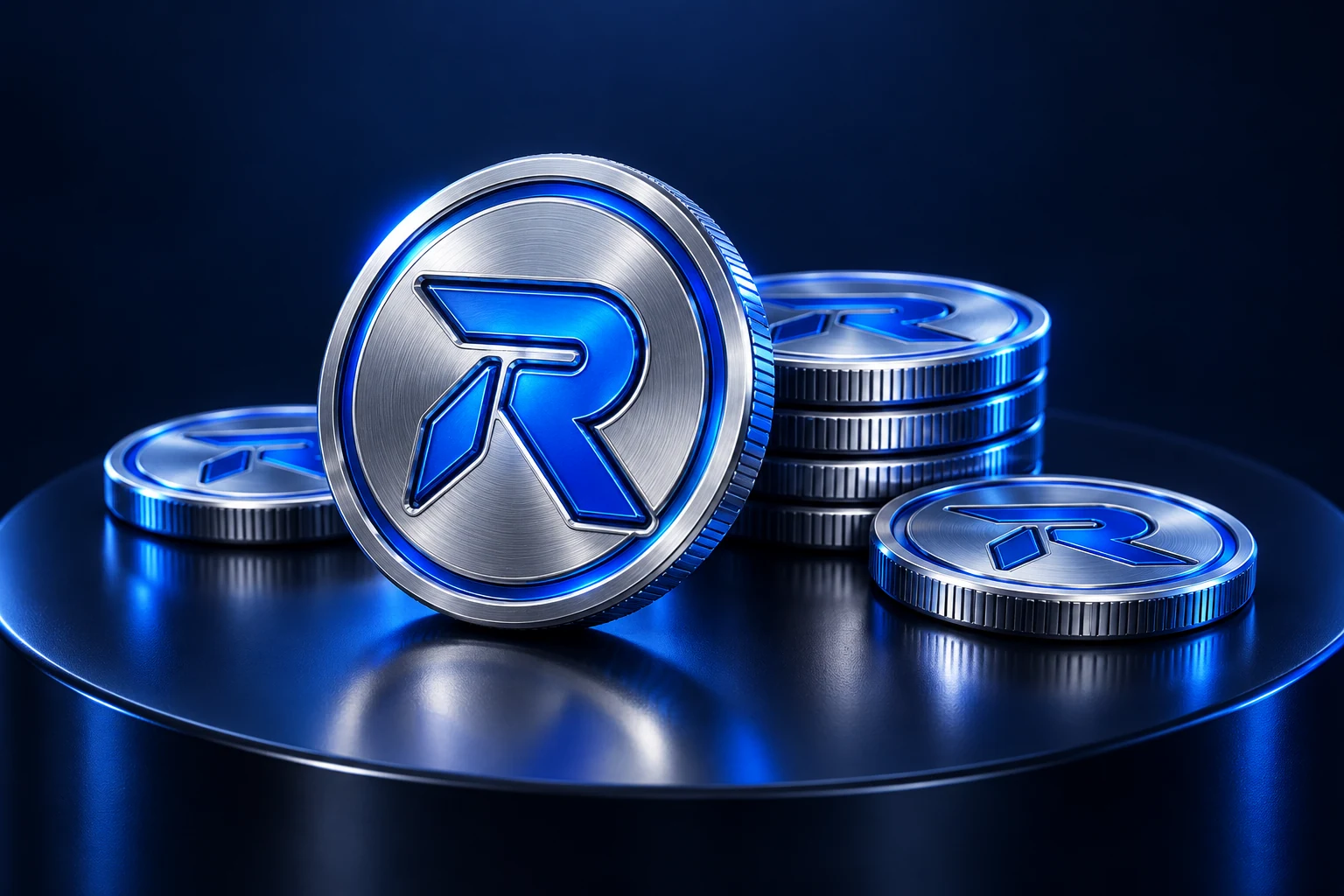Blauw-zilveren Reality Coins met jullie R-logo